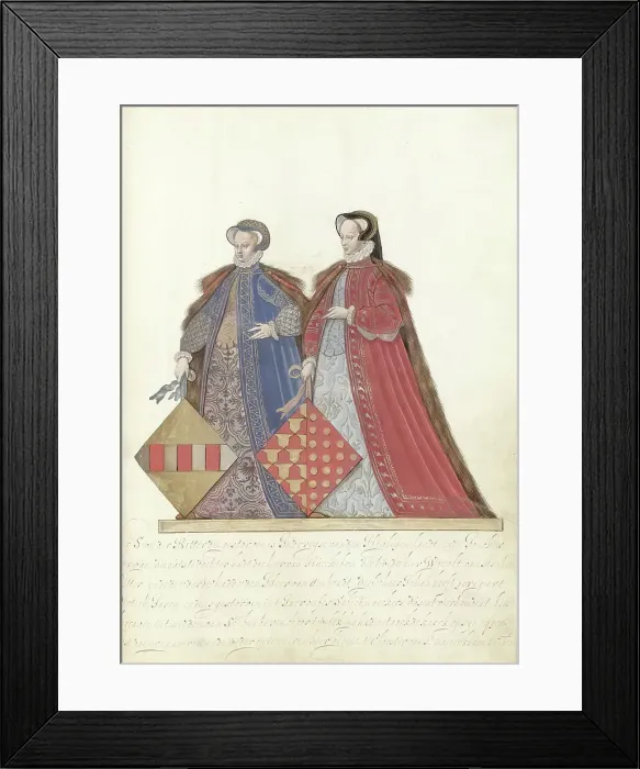Framed Print : Two women from Culemborg, c.1600-c.1625. Creator: Nicolaes de Kemp Framed Print : Two women from Culemborg, c.1600-c.1625. Creator: Nicolaes de Kemp