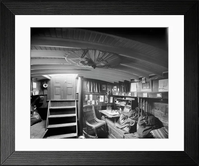 Framed Print : Yacht Suedon [sic], cabin interior, between 1904 and 1910. Creator: Unknown
