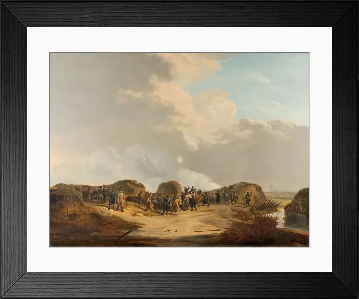 Framed Print : The Demilune constructed at the Siege of Naarden, April 1814, 1814-1815. Creator: Pieter Gerardus van Os Framed Print : The Demilune constructed at the Siege of Naarden, April 1814, 1814-1815. Creator: Pieter Gerardus van Os
