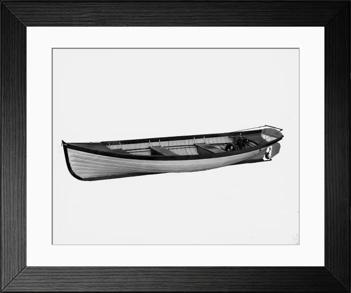 Framed Print : Steel boat, power launch, between 1900 and 1910. Creator: Unknown Framed Print : Steel boat, power launch, between 1900 and 1910. Creator: Unknown