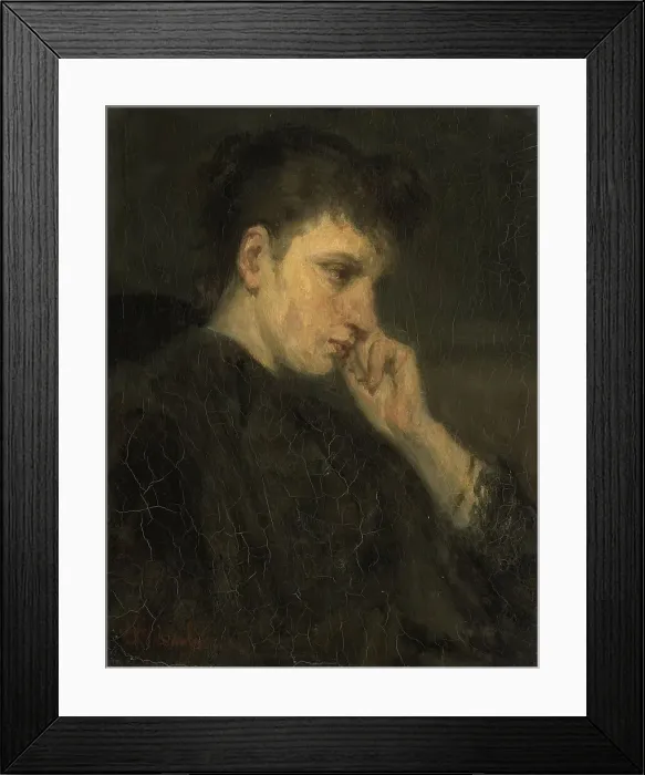 Framed Print : Melancholy, 1880-1899. Creator: Jozef Israels Framed Print : Melancholy, 1880-1899. Creator: Jozef Israels