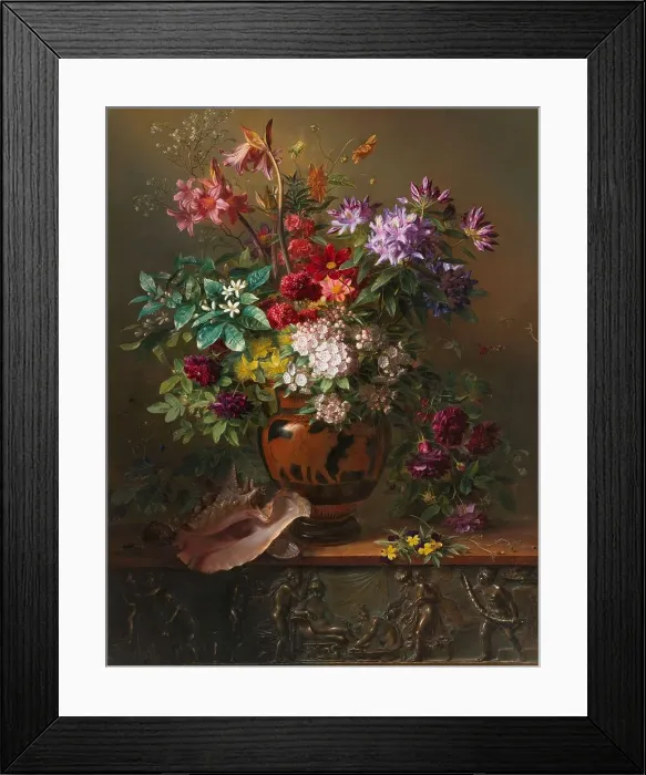 Framed Print : Still Life with Flowers in a Greek Vase: Allegory of Spring, 1817. Creator: Georgius Jacobus Johannes van Os Framed Print : Still Life with Flowers in a Greek Vase: Allegory of Spring, 1817. Creator: Georgius Jacobus Johannes van Os