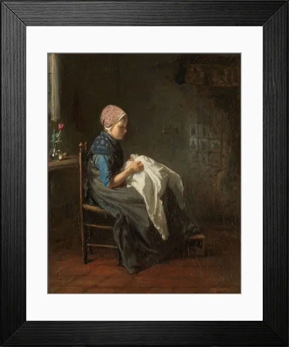Framed Print : The Little Seamstress, 1850-1888. Creator: Jozef Israels Framed Print : The Little Seamstress, 1850-1888. Creator: Jozef Israels