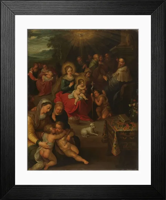 Framed Print : The Holy Kinship, 1616. Creator: Frans Francken II Framed Print : The Holy Kinship, 1616. Creator: Frans Francken II