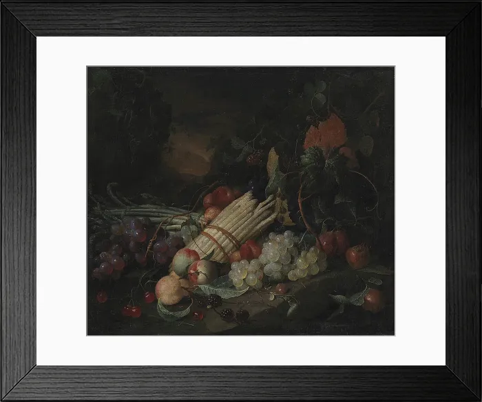 Framed Print : Still Life with Asparagus, 1651-1655. Creator: Jan Davidsz de Heem Framed Print : Still Life with Asparagus, 1651-1655. Creator: Jan Davidsz de Heem
