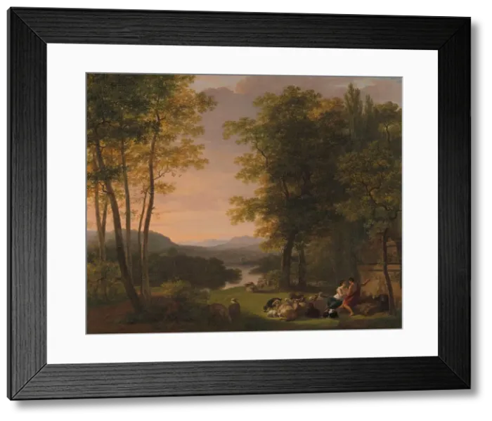 Framed Print : Arcadian Landscape, 1813. Creator: Jan Willem Pieneman Framed Print : Arcadian Landscape, 1813. Creator: Jan Willem Pieneman