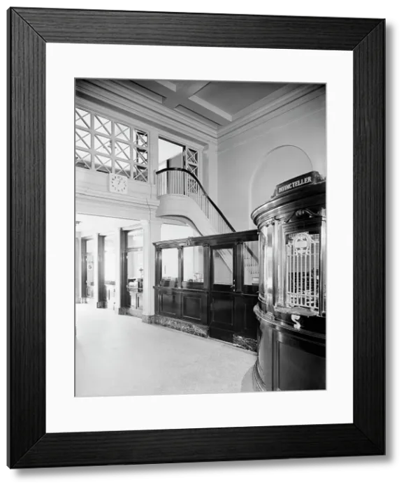Framed Print : Stairway leading to director's room, 34th St.National Bank, New York City, between 1900 and 1910. Creator: Unknown Framed Print : Stairway leading to director's room, 34th St.National Bank, New York City, between 1900 and 1910. Creator: Unknown