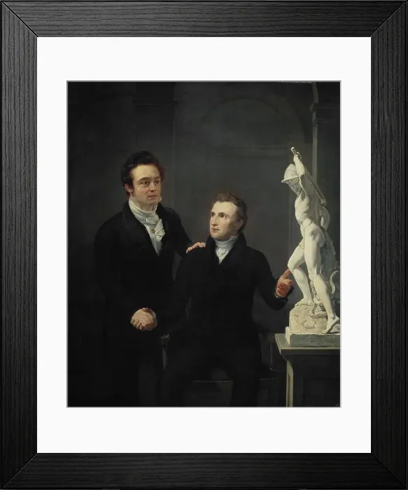 Framed Print : Louis Royer, Sculptor, and Albertus Bernardus Roothaan, Stockbroker, Friend of the Arts... 1825. Creator: Jan Willem Pieneman Framed Print : Louis Royer, Sculptor, and Albertus Bernardus Roothaan, Stockbroker, Friend of the Arts... 1825. Creator: Jan Willem Pieneman