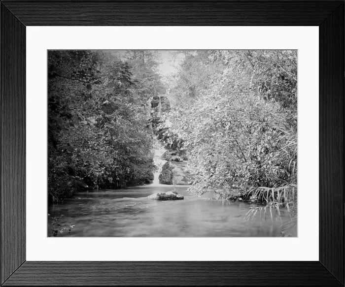 Framed Print : Waterfalls at Temasopa [sic], between 1880 and 1897. Creator: William H. Jackson