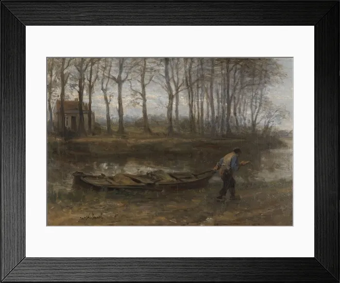 Framed Print : The Sand Bargeman, 1887. Creator: Jozef Israels Framed Print : The Sand Bargeman, 1887. Creator: Jozef Israels