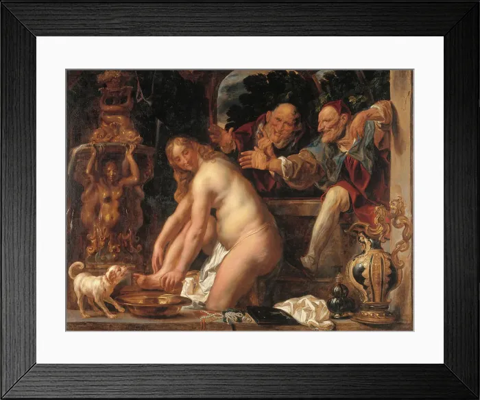 Framed Print : Susanna and the Elders, 1653. Creator: Jacob Jordaens Framed Print : Susanna and the Elders, 1653. Creator: Jacob Jordaens