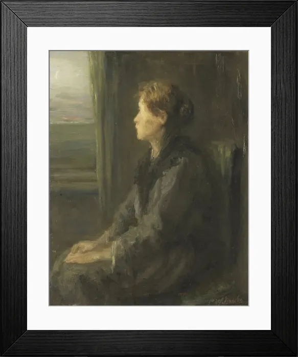 Framed Print : Woman at a Window, 1880-1911. Creator: Jozef Israels Framed Print : Woman at a Window, 1880-1911. Creator: Jozef Israels