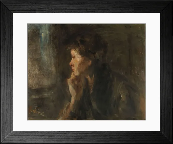 Framed Print : Meditation, 1896. Creator: Jozef Israels Framed Print : Meditation, 1896. Creator: Jozef Israels