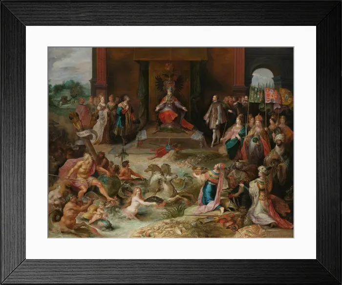 Framed Print : Allegory on the Abdication of Emperor Charles v in Brussels, c.1635-c.1640. Creator: Frans Francken II Framed Print : Allegory on the Abdication of Emperor Charles v in Brussels, c.1635-c.1640. Creator: Frans Francken II