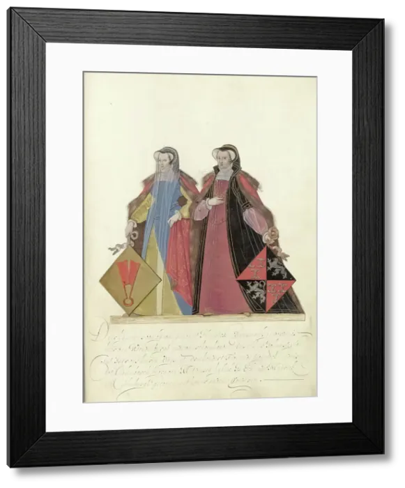 Framed Print : Two women from Culemborg, c.1600-c.1625. Creator: Nicolaes de Kemp Framed Print : Two women from Culemborg, c.1600-c.1625. Creator: Nicolaes de Kemp