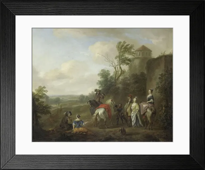 Framed Print : A Hunting Party, 1700-1733. Creator: Carel van Falens Framed Print : A Hunting Party, 1700-1733. Creator: Carel van Falens