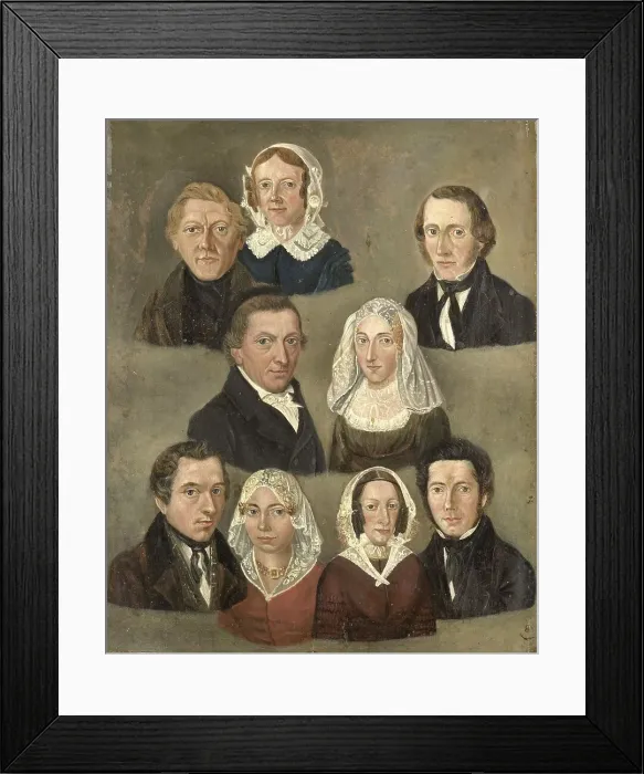 Framed Print : Portrait of the Artist's Parents, Douwe Martens Teenstra and Barber Hindriks Siccama with Members of Creator: Kornelis Douwes Teenstra Framed Print : Portrait of the Artist's Parents, Douwe Martens Teenstra and Barber Hindriks Siccama with Members of Creator: Kornelis Douwes Teenstra