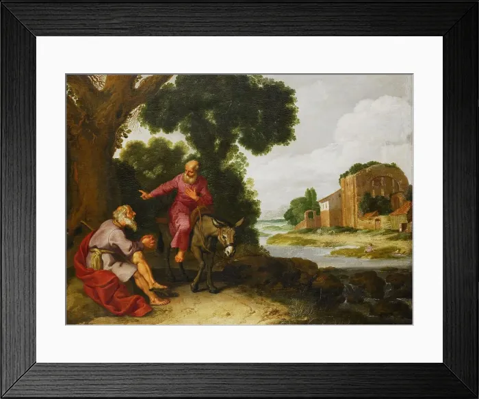 Framed Print : The Prophet of Bethel Meets the Man of God from Judah, 1629. Creator: Lambert Jacobsz Framed Print : The Prophet of Bethel Meets the Man of God from Judah, 1629. Creator: Lambert Jacobsz
