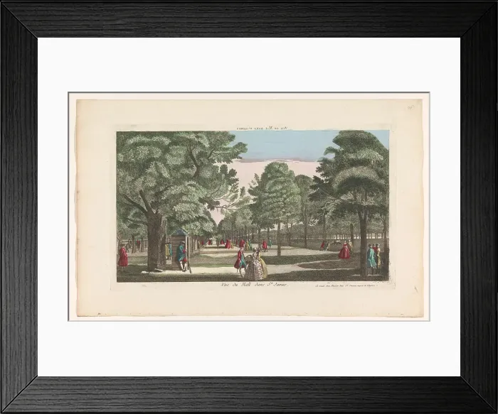 Framed Print : View of The Mall in Saint James's Park in London, 1700-1799. Creator: Unknown Framed Print : View of The Mall in Saint James's Park in London, 1700-1799. Creator: Unknown