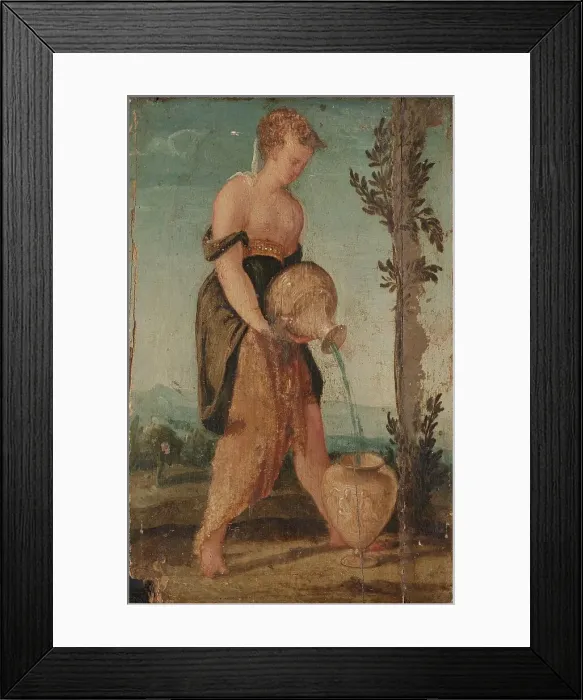 Framed Print : Woman with Water Jug, 1540-1570. Creator: Circle of Lambert Sustris Framed Print : Woman with Water Jug, 1540-1570. Creator: Circle of Lambert Sustris