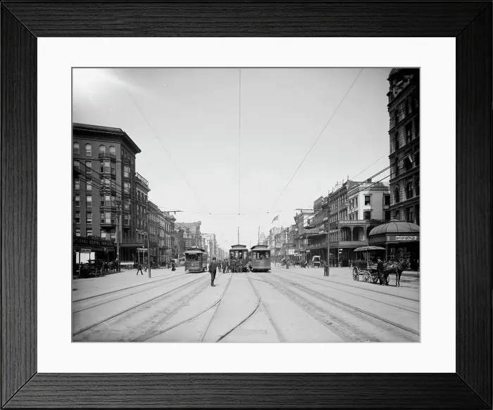 Framed Print : Canal St. New Orleans, La. c1907. Creator: Unknown Framed Print : Canal St. New Orleans, La. c1907. Creator: Unknown