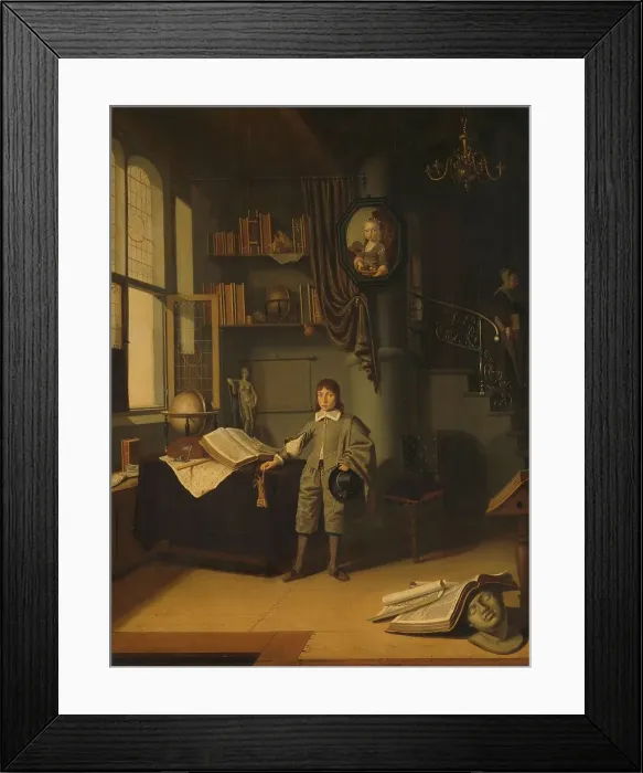 Framed Print : Young Man in a Study, 1640-1650. Creator: Adriaen van Gaesbeeck Framed Print : Young Man in a Study, 1640-1650. Creator: Adriaen van Gaesbeeck