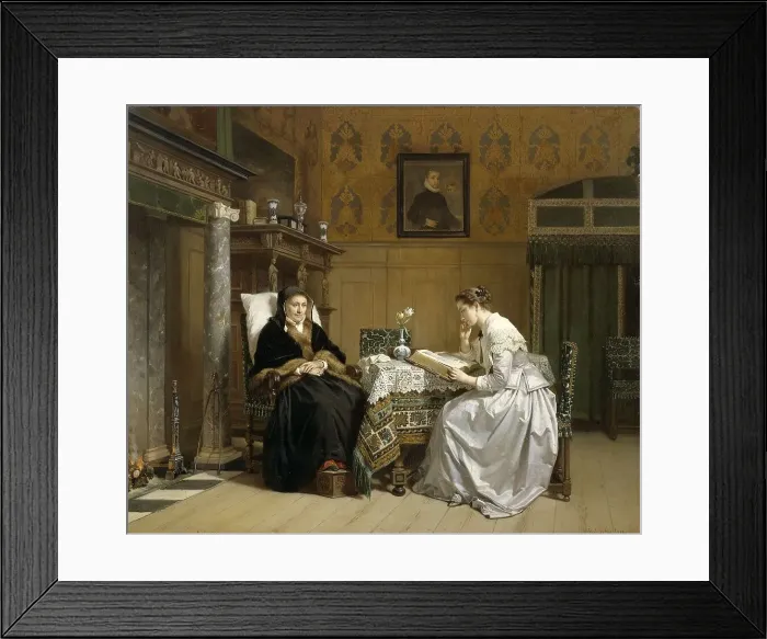 Framed Print : Sunday Morning, 1865-1868. Creator: Hendrick Jacobus Scholten Framed Print : Sunday Morning, 1865-1868. Creator: Hendrick Jacobus Scholten