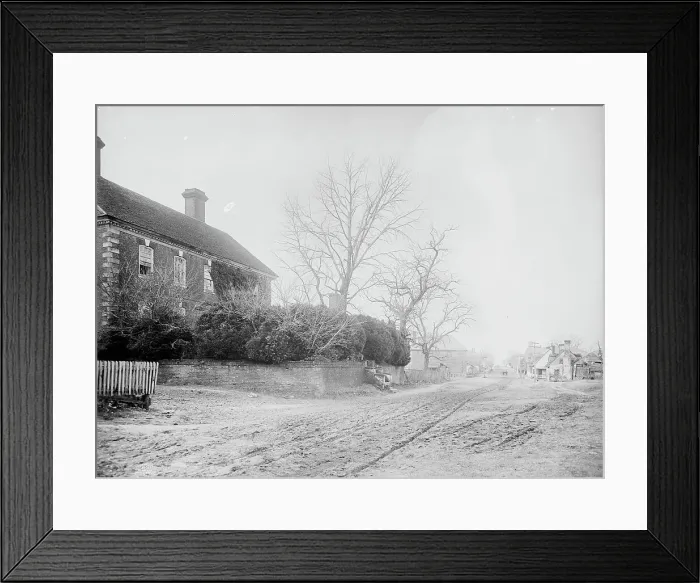 Framed Print : Nelson House (i.e. York Hall) and street view, Yorktown, Va. c1903. Creator: William H. Jackson Framed Print : Nelson House (i.e. York Hall) and street view, Yorktown, Va. c1903. Creator: William H. Jackson