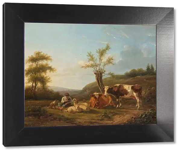 Landscape with Cattle near Darthuizen, 1814. Creator: Hendrik Stokvisch