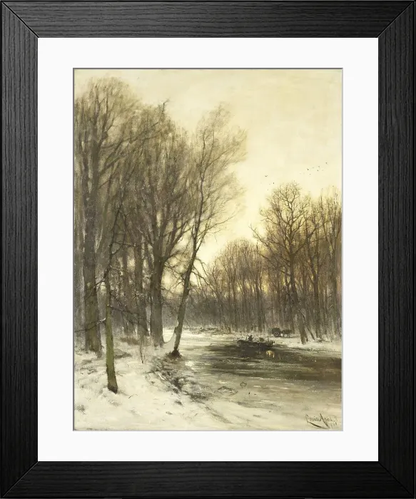 Framed Print : An Afternoon view of Snowy Woods, c.1880-c.1936. Creator: Louis Apol Framed Print : An Afternoon view of Snowy Woods, c.1880-c.1936. Creator: Louis Apol