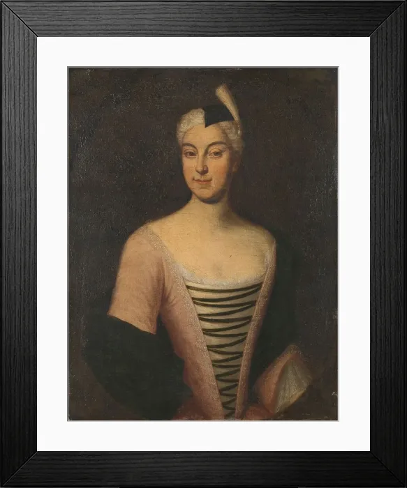 Framed Print : Portrait of a Woman, c.1740. Creator: Anon Framed Print : Portrait of a Woman, c.1740. Creator: Anon