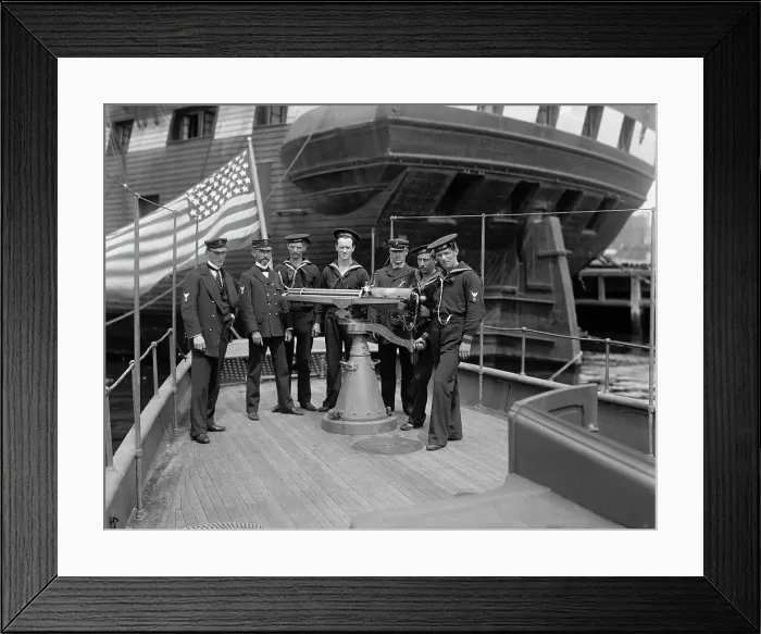 Framed Print : U.S.S. Free Lance, petty officers, 1898, 1898. Creator: Unknown Framed Print : U.S.S. Free Lance, petty officers, 1898, 1898. Creator: Unknown