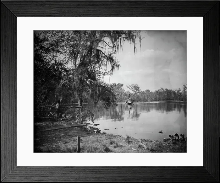 Framed Print : Monroe Landing, Rice Creek, between 1880 and 1897. Creator: William H. Jackson Framed Print : Monroe Landing, Rice Creek, between 1880 and 1897. Creator: William H. Jackson