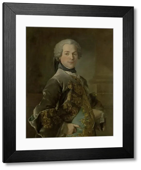 Framed Print : Portrait of Isaac van Rijneveld, 1738. Creator: Louis Tocque Framed Print : Portrait of Isaac van Rijneveld, 1738. Creator: Louis Tocque