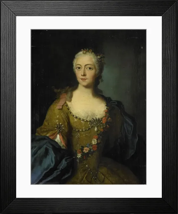 Framed Print : Portrait of a Woman, 1740-1760. Creator: Anon Framed Print : Portrait of a Woman, 1740-1760. Creator: Anon