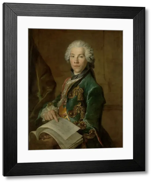 Framed Print : Portrait of Arnoldus van Rijneveld, c.1738. Creator: Louis Tocque Framed Print : Portrait of Arnoldus van Rijneveld, c.1738. Creator: Louis Tocque