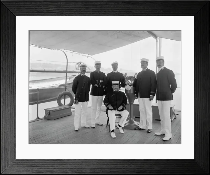 Framed Print : U.S.S. Nahant, captain and officers, 1898, 1898. Creator: Unknown Framed Print : U.S.S. Nahant, captain and officers, 1898, 1898. Creator: Unknown