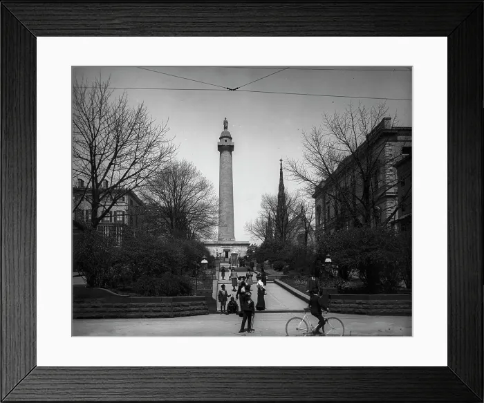 Framed Print : Washington Monument, Baltimore, c1902. Creator: William H. Jackson Framed Print : Washington Monument, Baltimore, c1902. Creator: William H. Jackson