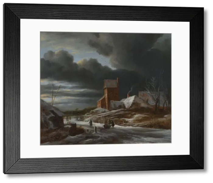 Framed Print : Winter Landscape, c.1665. Creator: Jacob van Ruisdael Framed Print : Winter Landscape, c.1665. Creator: Jacob van Ruisdael
