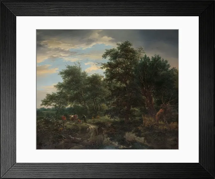 Framed Print : Forest scene, 1653. Creator: Jacob van Ruisdael Framed Print : Forest scene, 1653. Creator: Jacob van Ruisdael