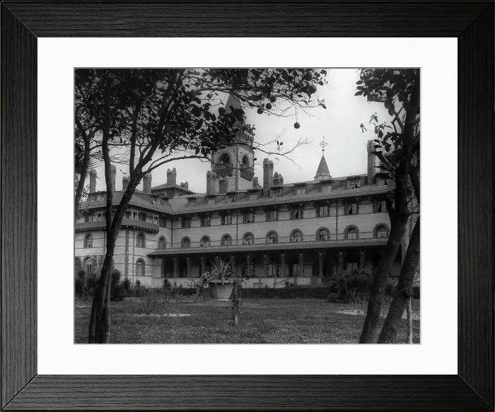 Framed Print : The Ponce De Leon from the orange grove, between 1880 and 1900. Creator: William H. Jackson Framed Print : The Ponce De Leon from the orange grove, between 1880 and 1900. Creator: William H. Jackson