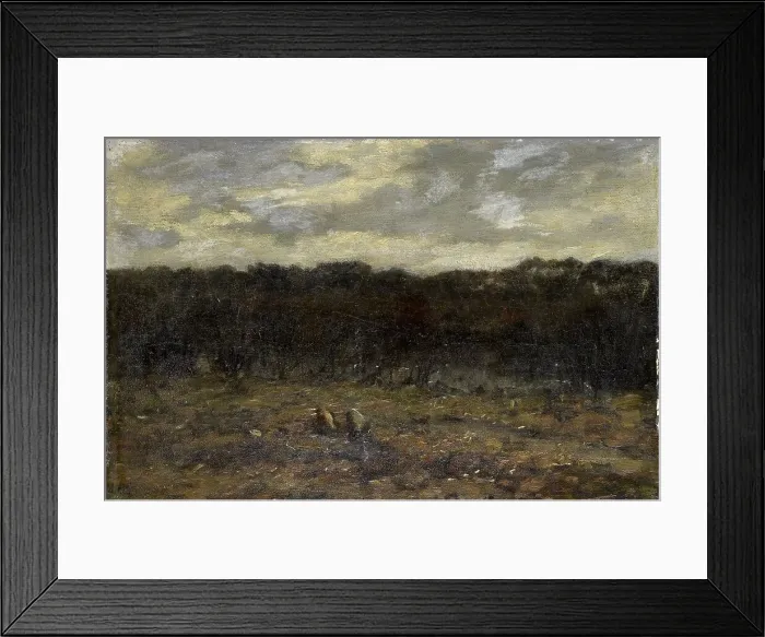 Framed Print : Small pond on the heath, 1890-1923. Creator: Jan Adam Zandleven Framed Print : Small pond on the heath, 1890-1923. Creator: Jan Adam Zandleven