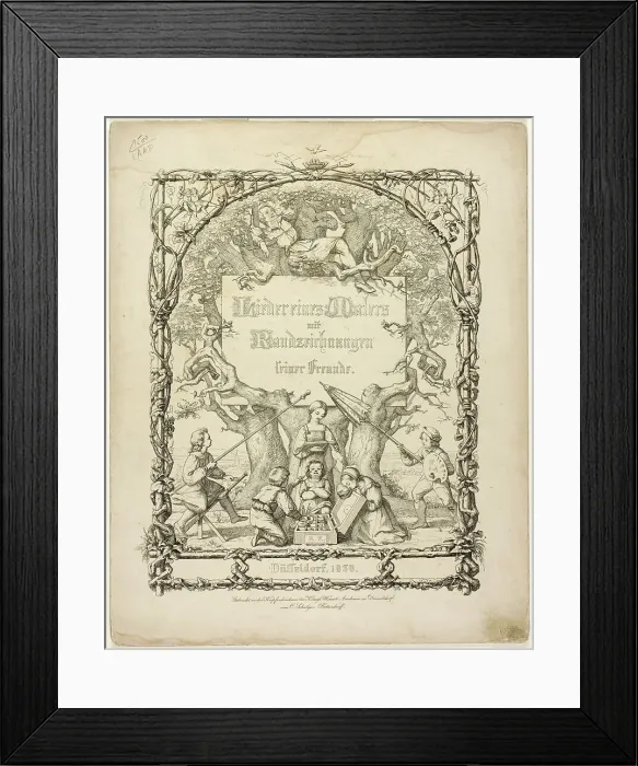 Framed Print : Songs of the Painters with Etchings, 1838. Creator: Rudolf von Normann