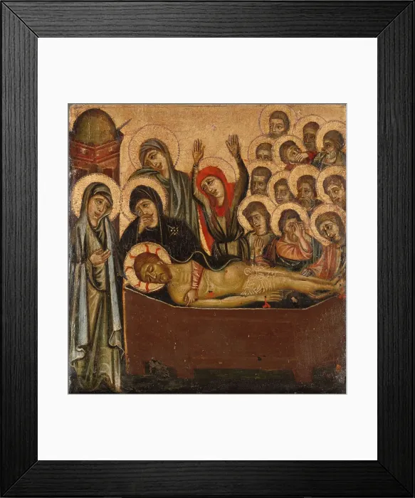 Framed Print : The Deposition and the Entombment, c.1290. Creator: Anon Framed Print : The Deposition and the Entombment, c.1290. Creator: Anon