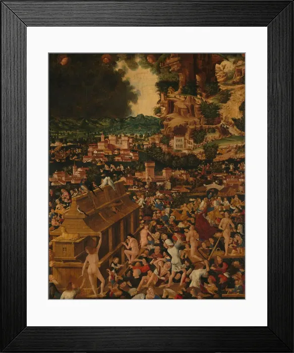 Framed Print : The Flood, 1450-1499. Creator: Anon Framed Print : The Flood, 1450-1499. Creator: Anon