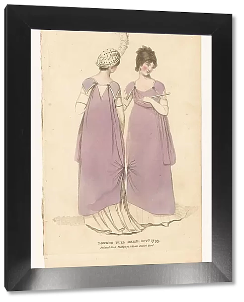 Magazine of Female Fashions of London and Paris, No. 20. London Full Dress. Oct. 1799, 1799. Creator: Unknown