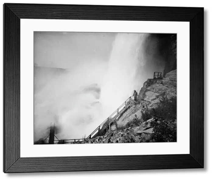 Framed Print : Approach to Cave of the Winds, [American Falls], Niagara, between 1880 and 1897. Creator: William H. Jackson