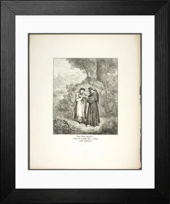 Framed Print : The Carbuncle, plate one from Zehn Blätter zu Hebels Alemannischen Gedichten, 1820. Creator: Sophie Reinhard Framed Print : The Carbuncle, plate one from Zehn Blätter zu Hebels Alemannischen Gedichten, 1820. Creator: Sophie Reinhard