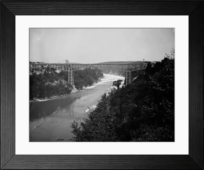 Framed Print : Michigan Central Cantilever Bridge, between 1880 and 1897. Creator: William H. Jackson Framed Print : Michigan Central Cantilever Bridge, between 1880 and 1897. Creator: William H. Jackson