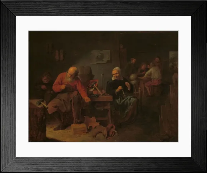 Framed Print : Interior of a Cobbler's Shop, c.1650. Creator: David Ryckaert III Framed Print : Interior of a Cobbler's Shop, c.1650. Creator: David Ryckaert III